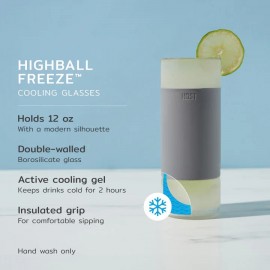 Host - Ποτήρι Highball FREEZE™ Cooling Cup Γκρι Σετ 2