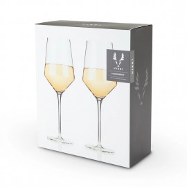 Viski - Σετ 2 Ποτήρια Κρασιού Angled Crystal Chardonnay