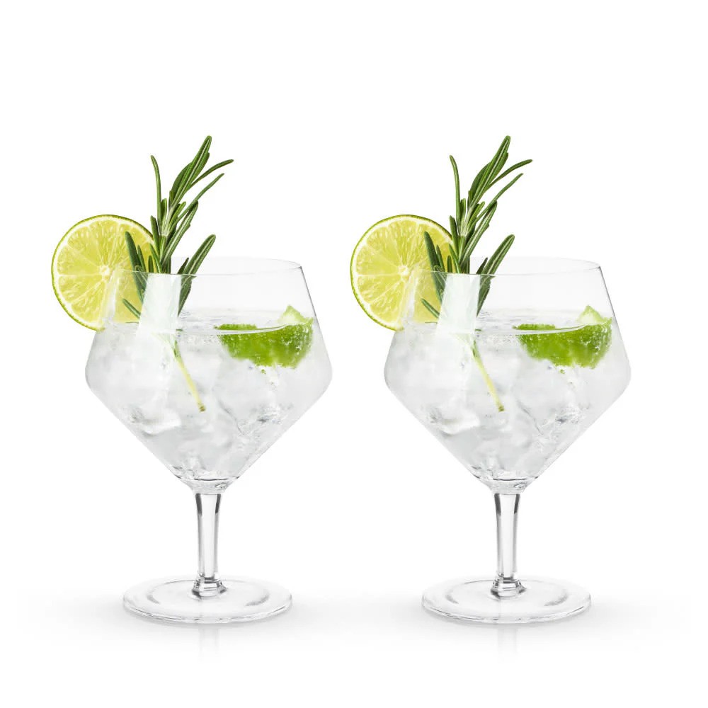 Viski - Σετ 2 Ποτήρια Raye Angled Crystal Gin Tonic