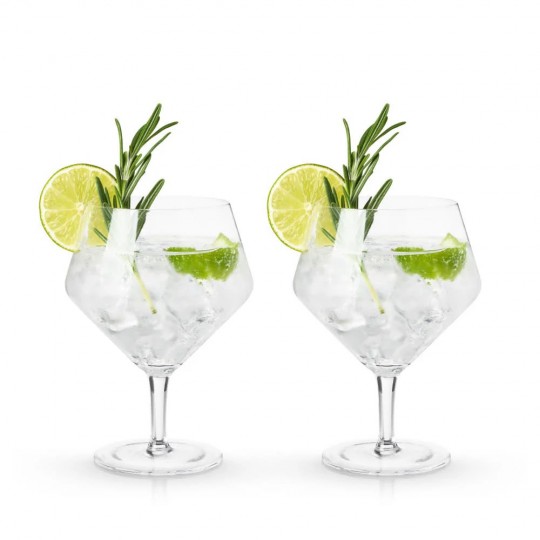 Viski - Σετ 2 Ποτήρια Raye Angled Crystal Gin Tonic