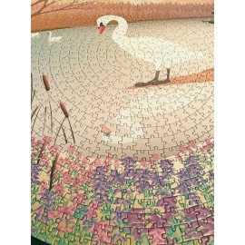 Vissevasse - Στρογγυλό Παζλ 1000 Κομματιών The Swan Vissevasse - Στρογγυλό Παζλ 1000 Κομματιών The Swan