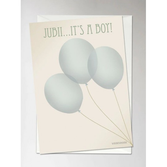 Vissevasse - Δίπτυχη Ευχετήρια Κάρτα It's A Boy