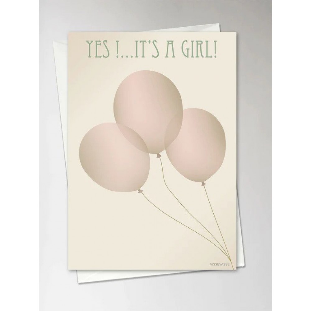Vissevasse - Δίπτυχη Ευχετήρια Κάρτα It's A Girl