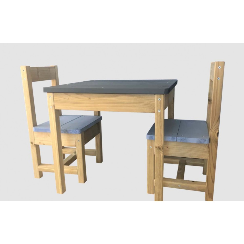 Wendi Toys - Σετ Ξύλινο Τραπεζάκι Εξωτερικού Χώρου Με 2 Καρεκλάκια