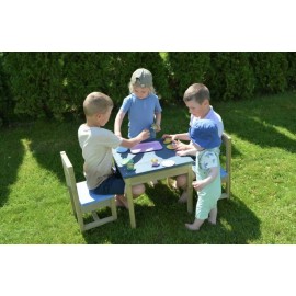 Wendi Toys - Σετ Ξύλινο Τραπεζάκι Εξωτερικού Χώρου Με 2 Καρεκλάκια