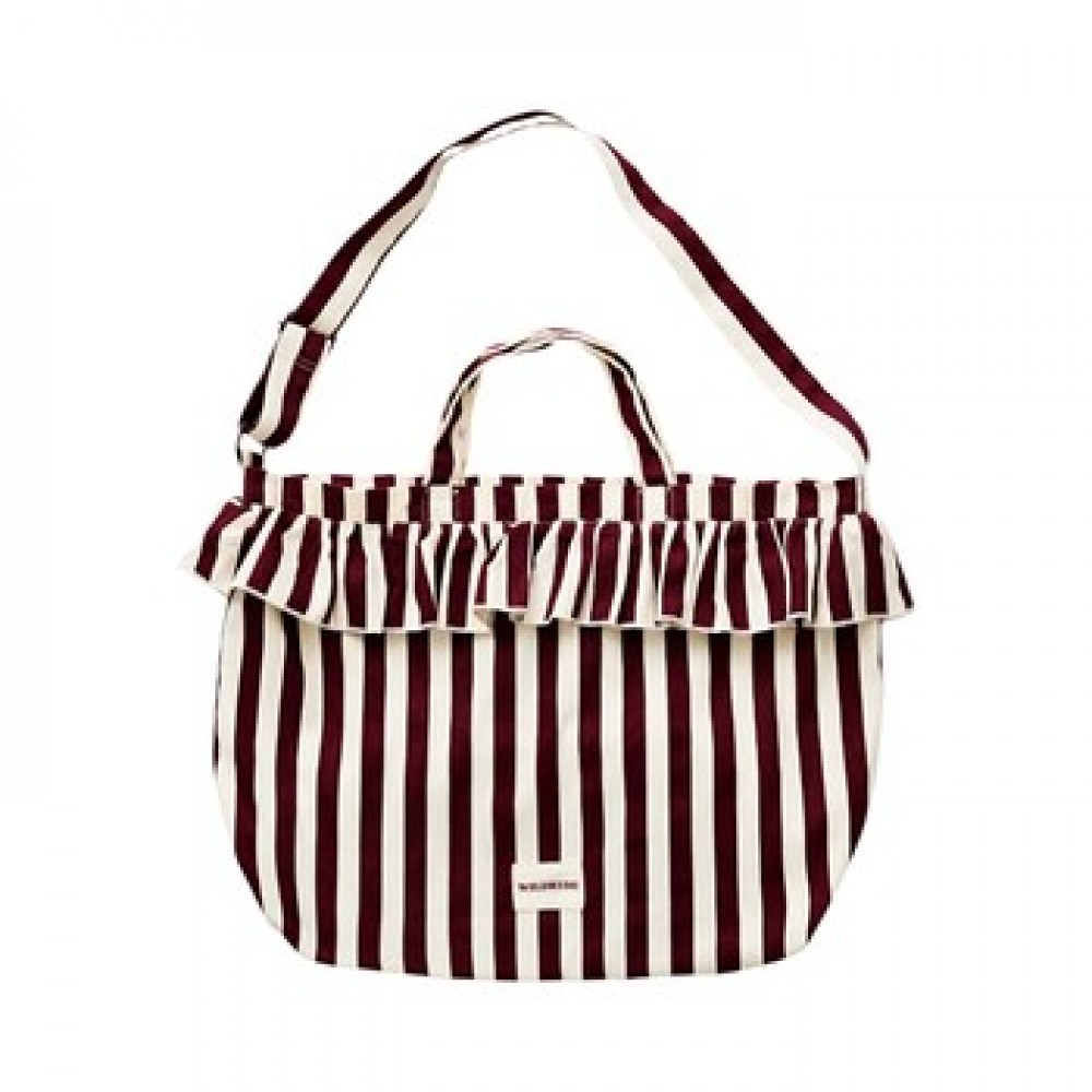 Wildride - Τσάντα ΄ ΄Ώμου με Βολάν Bordeaux Stripe