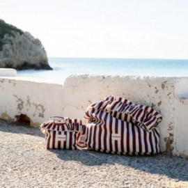 Wildride - Τσάντα ΄ ΄Ώμου με Βολάν Bordeaux Stripe