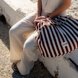 Wildride - Τσάντα ΄ ΄Ώμου με Βολάν Bordeaux Stripe