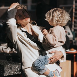 Wildride - Μάρσιπος Αγκαλιάς Για Νήπια Κοτλέ Cream