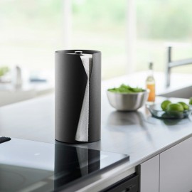 Yamazaki - Θήκη Για Χαρτί Κουζίνας Round Tower BK Yamazaki - Θήκη Για Χαρτί Κουζίνας Round Tower BK