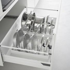 Yamazaki - Ρυθμιζόμενη Βάση Οργάνωσης Για Μαγειρικά Σκεύη Tower WH Yamazaki - Ρυθμιζόμενη Βάση Οργάνωσης Για Μαγειρικά Σκεύη Tower WH