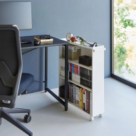 Yamazaki - Βιβλιοθήκη Τρόλεϊ 3 Επιπέδων Tower Slim WH Yamazaki - Βιβλιοθήκη Τρόλεϊ 3 Επιπέδων Tower Slim WH