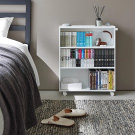 Yamazaki - Βιβλιοθήκη Τρόλεϊ 3 Επιπέδων Tower Slim WH Yamazaki - Βιβλιοθήκη Τρόλεϊ 3 Επιπέδων Tower Slim WH