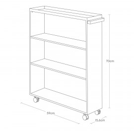 Yamazaki - Βιβλιοθήκη Τρόλεϊ 3 Επιπέδων Tower BK Yamazaki - Βιβλιοθήκη Τρόλεϊ 3 Επιπέδων Tower BK