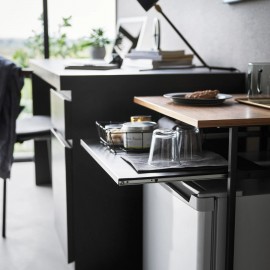 Yamazaki - Βοηθητικό Τραπέζι / Γραφείο Με Συρόμενο Ράφι Tower BK