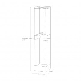 Yamazaki - Σταντ Για Χαρτί Υγείας Με Ροδάκια Slim Tower WH