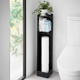 Yamazaki - Σταντ Για Χαρτί Υγείας Με Ροδάκια Slim Tower BK