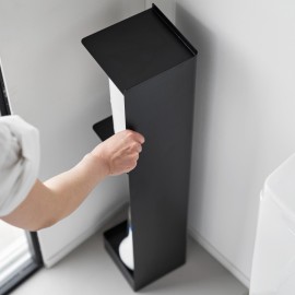 Yamazaki - Σταντ Για Χαρτί Υγείας Με Ροδάκια Slim Tower BK