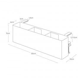 Yamazaki - Βοηθητικό Αποσπώμενο Καλάθι Τραπεζιού Slim WH Yamazaki - Βοηθητικό Αποσπώμενο Καλάθι Τραπεζιού Slim WH