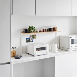 Yamazaki - Ράφι Πάγκου Κουζίνας Με Ξύλινη Επιφάνεια Tower WH Yamazaki - Ράφι Πάγκου Κουζίνας Με Ξύλινη Επιφάνεια Tower WH