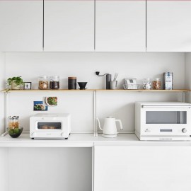 Yamazaki - Ράφι Πάγκου Κουζίνας Με Ξύλινη Επιφάνεια Tower WH Yamazaki - Ράφι Πάγκου Κουζίνας Με Ξύλινη Επιφάνεια Tower WH