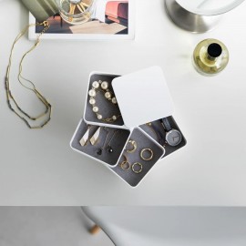 Yamazaki - Κουτί Αποθήκευσης Κοσμημάτων 4 Βαθμίδων Square Tower WH