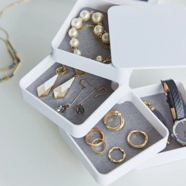 Yamazaki - Κουτί Αποθήκευσης Κοσμημάτων 4 Βαθμίδων Square Tower WH