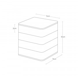 Yamazaki - Κουτί Αποθήκευσης Κοσμημάτων 4 Βαθμίδων Square Tower WH