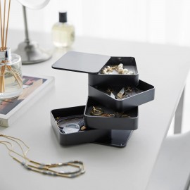 Yamazaki - Κουτί Αποθήκευσης Κοσμημάτων 4 Βαθμίδων Square Tower BK Yamazaki - Κουτί Αποθήκευσης Κοσμημάτων 4 Βαθμίδων Square Tower BK