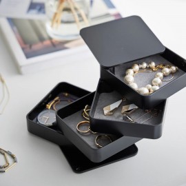 Yamazaki - Κουτί Αποθήκευσης Κοσμημάτων 4 Βαθμίδων Square Tower BK Yamazaki - Κουτί Αποθήκευσης Κοσμημάτων 4 Βαθμίδων Square Tower BK