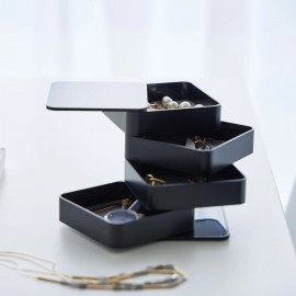 Yamazaki - Κουτί Αποθήκευσης Κοσμημάτων 4 Βαθμίδων Square Tower BK Yamazaki - Κουτί Αποθήκευσης Κοσμημάτων 4 Βαθμίδων Square Tower BK