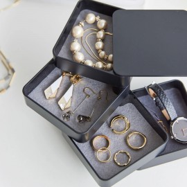 Yamazaki - Κουτί Αποθήκευσης Κοσμημάτων 4 Βαθμίδων Square Tower BK Yamazaki - Κουτί Αποθήκευσης Κοσμημάτων 4 Βαθμίδων Square Tower BK