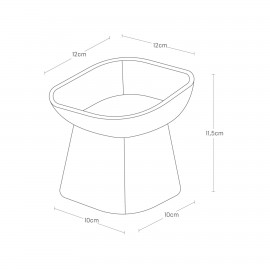 Yamazaki - Κεραμικό Μπολ Φαγητού Για Κατοικίδια Diagonal Tower BK