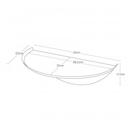 Yamazaki - Στρογγυλό Επιτοίχιο Ράφι Tower BK