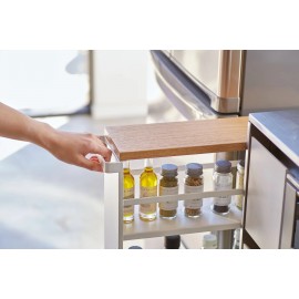 Yamazaki - Τρόλεϊ Κουζίνας/Μπάνιου 3 Επιπέδων Tower Slim WH