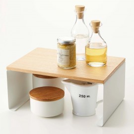 Yamazaki - Στοιβαζόμενο Ράφι Οργάνωσης Κουζίνας Wooden Top WH