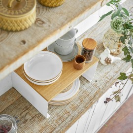Yamazaki - Στοιβαζόμενο Ράφι Οργάνωσης Κουζίνας Wooden Top WH