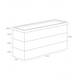 Yamazaki - Κουτί αποθήκευσης Κοσμημάτων & Αξεσουάρ 3 Θέσεων Με Καπάκι BK