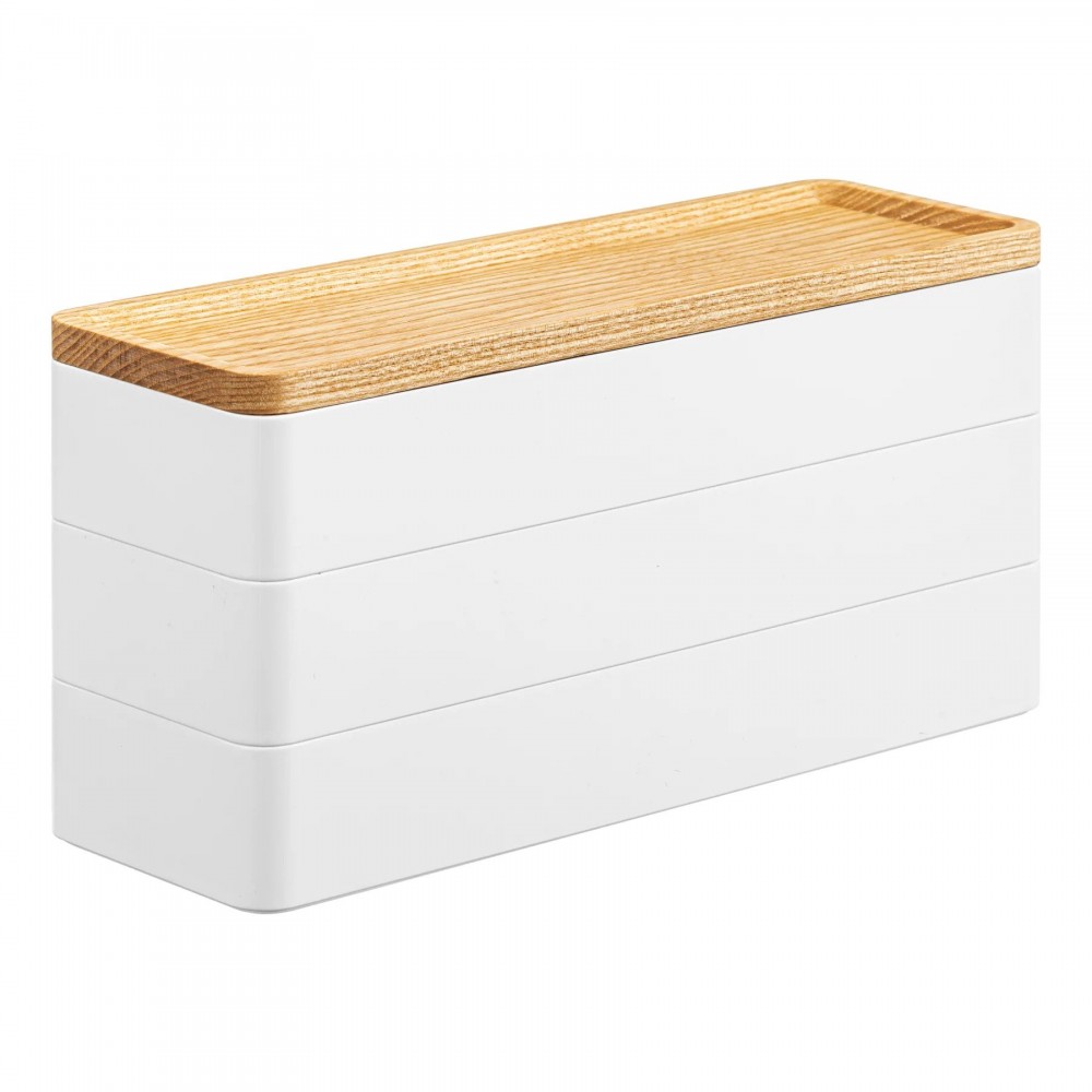 Yamazaki - Κουτί αποθήκευσης Κοσμημάτων & Αξεσουάρ 3 Θέσεων Με Καπάκι WH