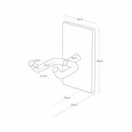 Yamazaki - Tower. Επιτοίχια Βάση Για Πιστολάκι Μαλλιών WH