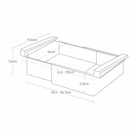 Yamazaki - Tower. Επεκτεινόμενος Under Shelf Δίσκος Ψυγείου