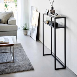 Yamazaki - Tower. Κονσόλα Εισόδου Με Ράφι Metal BK