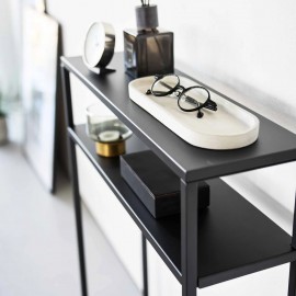 Yamazaki - Tower. Κονσόλα Εισόδου Με Ράφι Metal BK