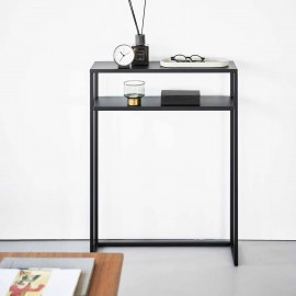 Yamazaki - Tower. Κονσόλα Εισόδου Με Ράφι Metal BK