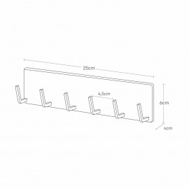 Yamazaki - Tower. Επιτοίχια Κρεμάστρα Για Εργαλεία Κουζίνας 6 Θέσεων WH