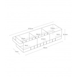 Yamazaki - Βάση Οργάνωσης Ψυγείου Με Διαχωριστικά WH Yamazaki - Βάση Οργάνωσης Ψυγείου Με Διαχωριστικά WH
