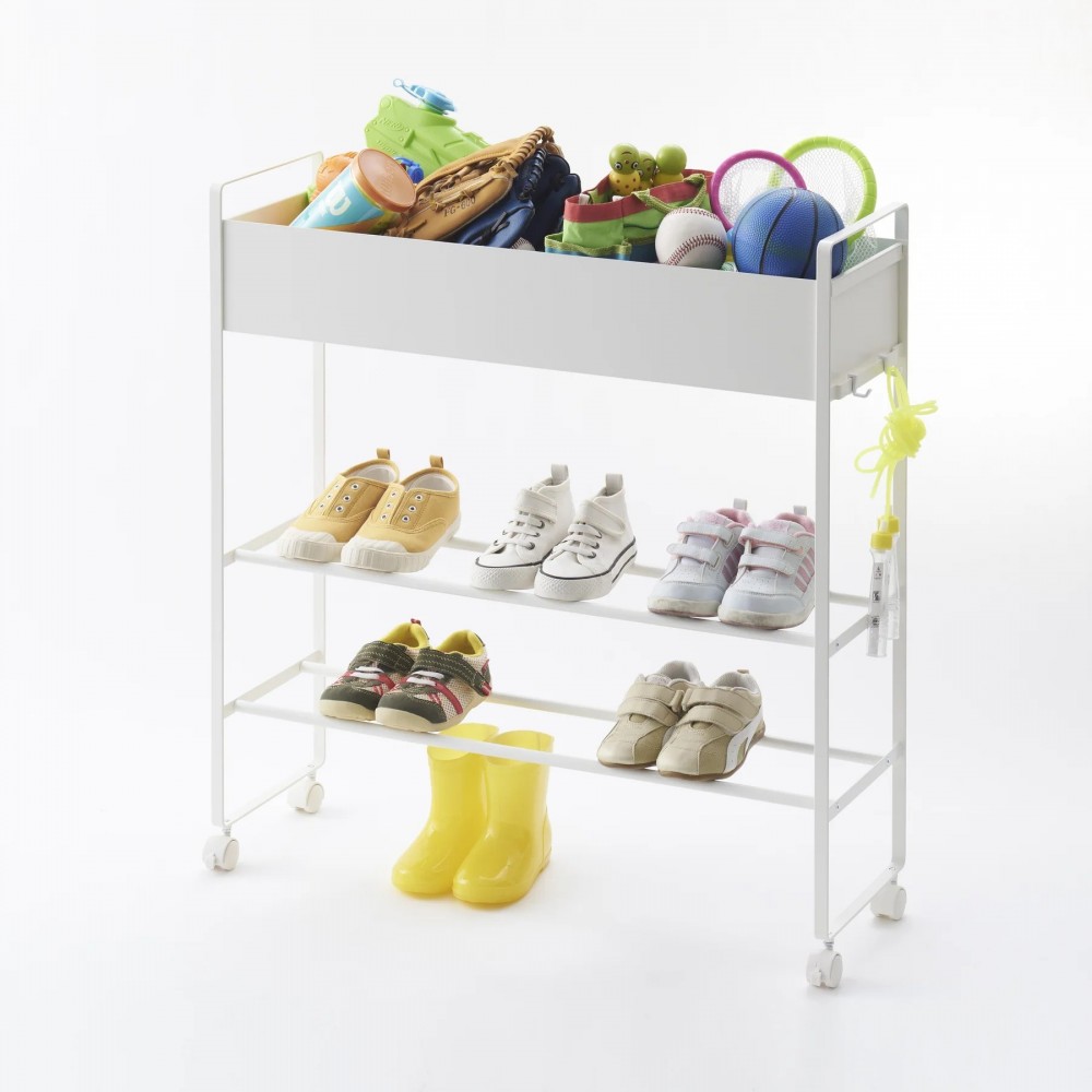 Yamazaki - Τροχήλατο Καλάθι Αποθήκευσης Με 2 Ράφια Tower WH