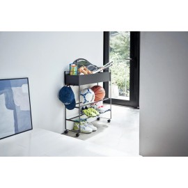 Yamazaki - Τροχήλατο Καλάθι Αποθήκευσης Με 2 Ράφια Tower BK