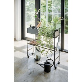 Yamazaki - Τροχήλατο Καλάθι Αποθήκευσης Με 2 Ράφια Tower BK