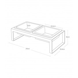 Yamazaki - Διπλό Μπολ Φαγητού Για Κατοικίδια WH